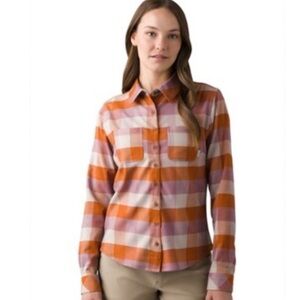 prAna Meadow Run Button Up Flannel Shirt